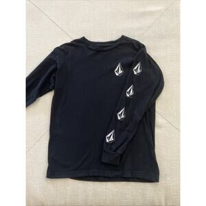 Voltcom Stone Black Long sleeve Logo Sleeve Print Size S Men’s